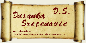 Dušanka Sretenović vizit kartica